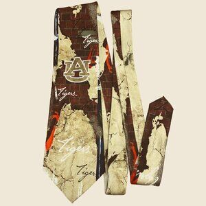 Auburn University Tigers Tie Silk Alabama Necktie Multicolor Eagles Wings EUC